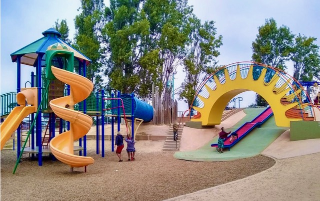 Dennis the Menace Playground slides and tunnel